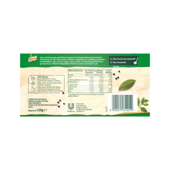 Knorr Gemüsesuppe, rein pflanzlich, 12 Würfel, 120g